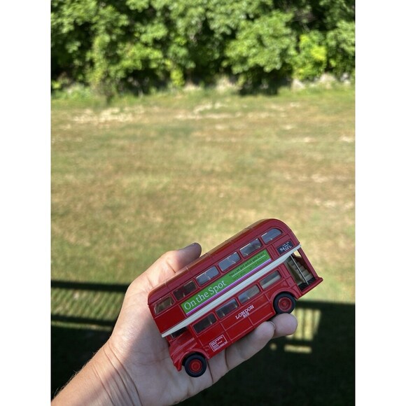 WELLY London Double Decker Red Bus Die-Cast Model Car Toy Collectible Pull Back - Picture 2 of 8